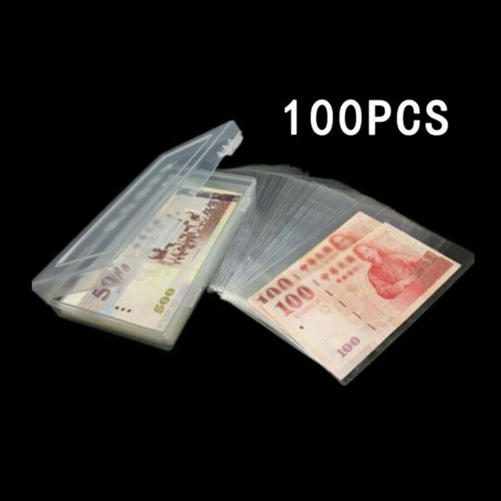 100pcs Money Album Currency Protective Case Storage Bag Collection Holder Transparent PVC Paper Money Banknotes With Box
100pcs Money Album Currency Protective Case Storage Bag Collection Holder Transparent PVC Paper Money Banknotes With Box