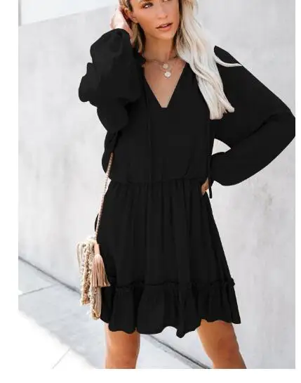 2022 sexy v-neck short women party dress Lantern single a-line dress ladies streetwear long sleeve dress
2022 sexy v-neck short women party dress Lantern single a-line dress ladies streetwear long sleeve dress