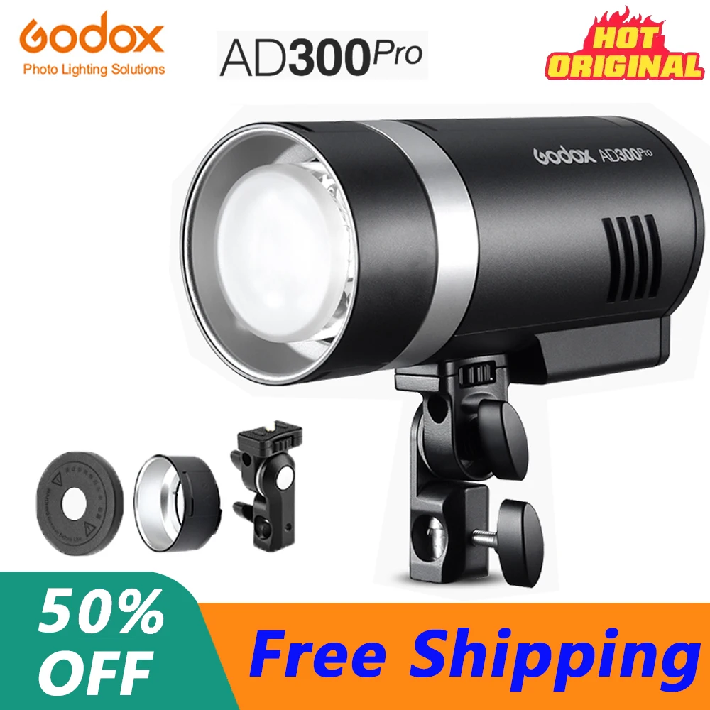 Godox AD300Pro Outdoor Flash Video Light 300Ws TTL 2.4G 1/8000 HSS With 2600mAh Battery For Canon Nikon Sony Fuji Olympus Pentax
Godox AD300Pro Outdoor Flash Video Light 300Ws TTL 2.4G 1/8000 HSS With 2600mAh Battery For Canon Nikon Sony Fuji Olympus Pentax