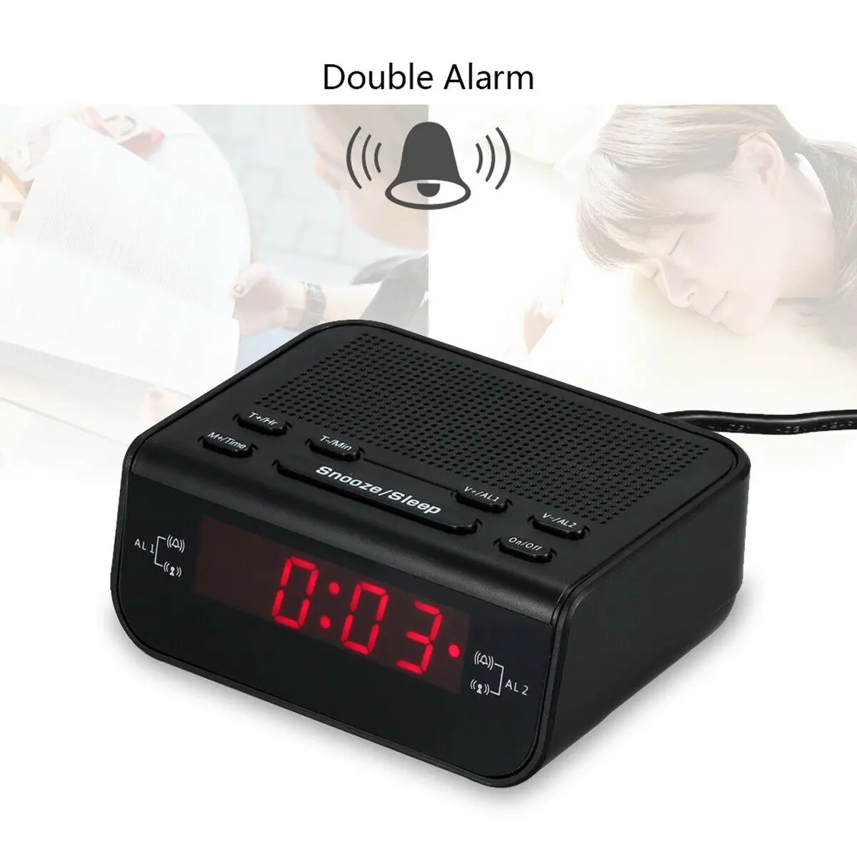 Alarm Clock Multi-function Digital LED FM Radio Time Display Clock With Dual Alarm Snooze Mode Sleep Function EU Plug
Alarm Clock Multi-function Digital LED FM Radio Time Display Clock With Dual Alarm Snooze Mode Sleep Function EU Plug