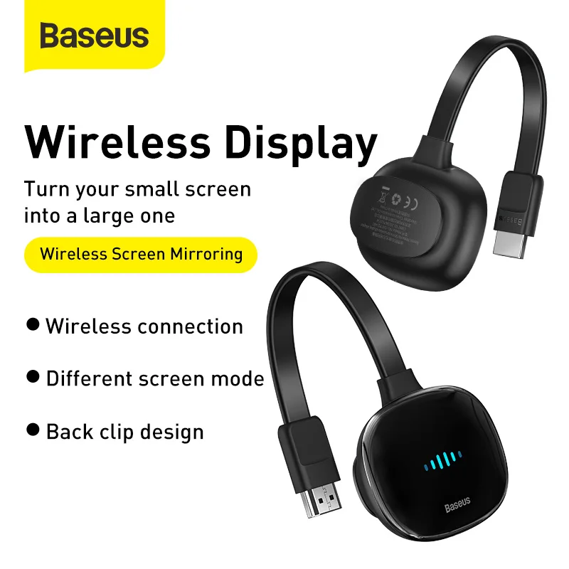 Baseus 4K беспроводной USB Type C к HDMI адаптер ТВ-приставка проектор ТВ ключ для Android IOS 2
