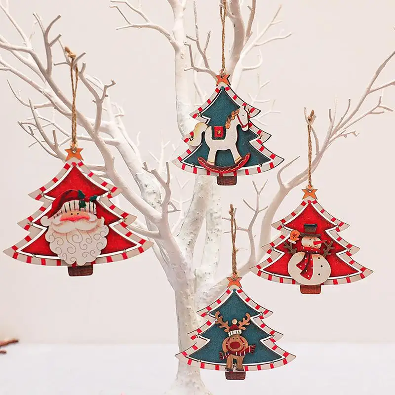 Wooden Hanging Christmas Tree Pendant Santa Claus Snowman Elk Ornament New Year
Wooden Hanging Christmas Tree Pendant Santa Claus Snowman Elk Ornament New Year