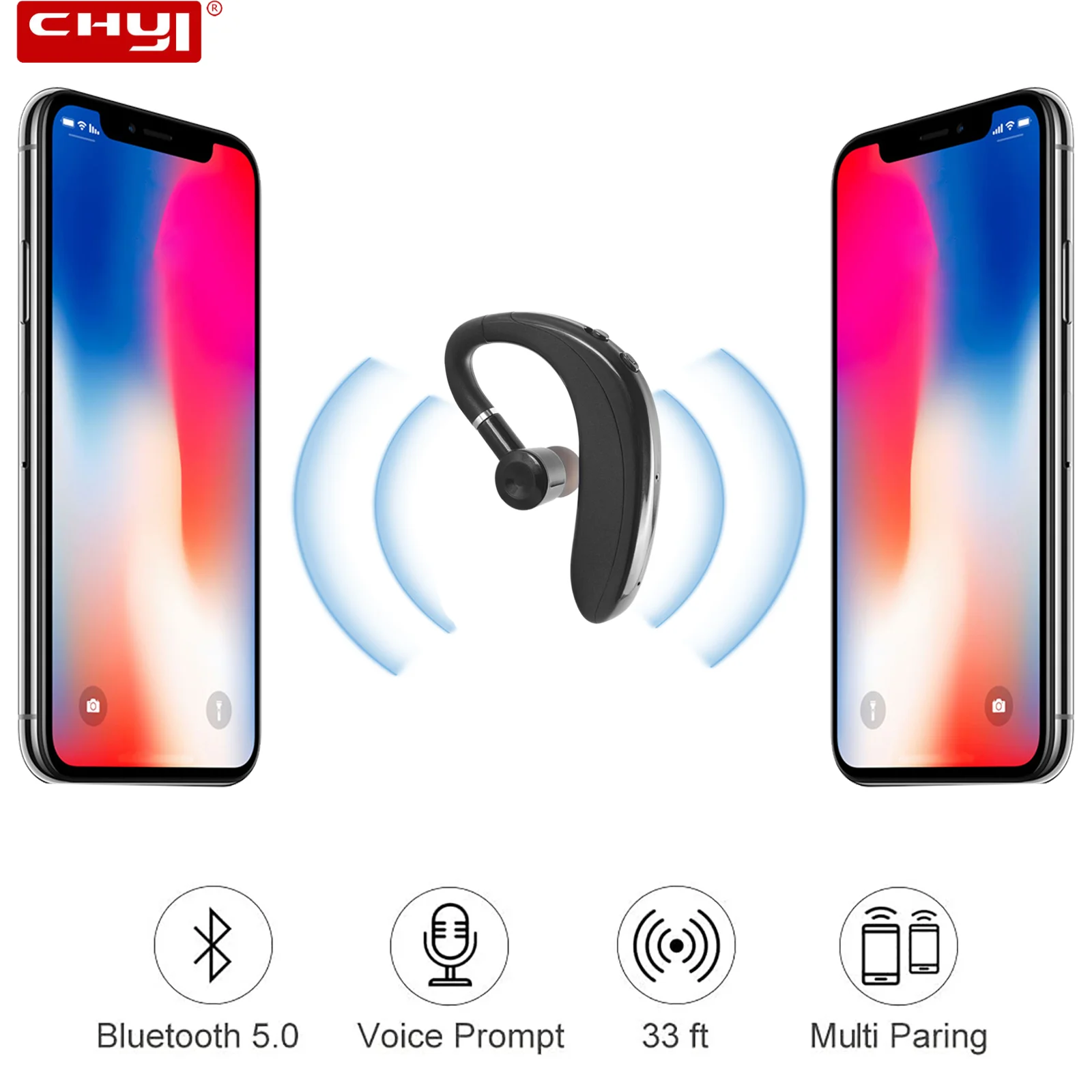 Беспроводные наушники CHYI миниатюрные Bluetooth 5 0 спортивные музыкальные гарнитура