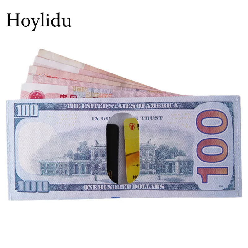 

Creative Chic Money Clip Wallet Men for Money and Cards Currency Notes Pattern Dollar Euro Pound Canvas Money Clips Unisex Purse