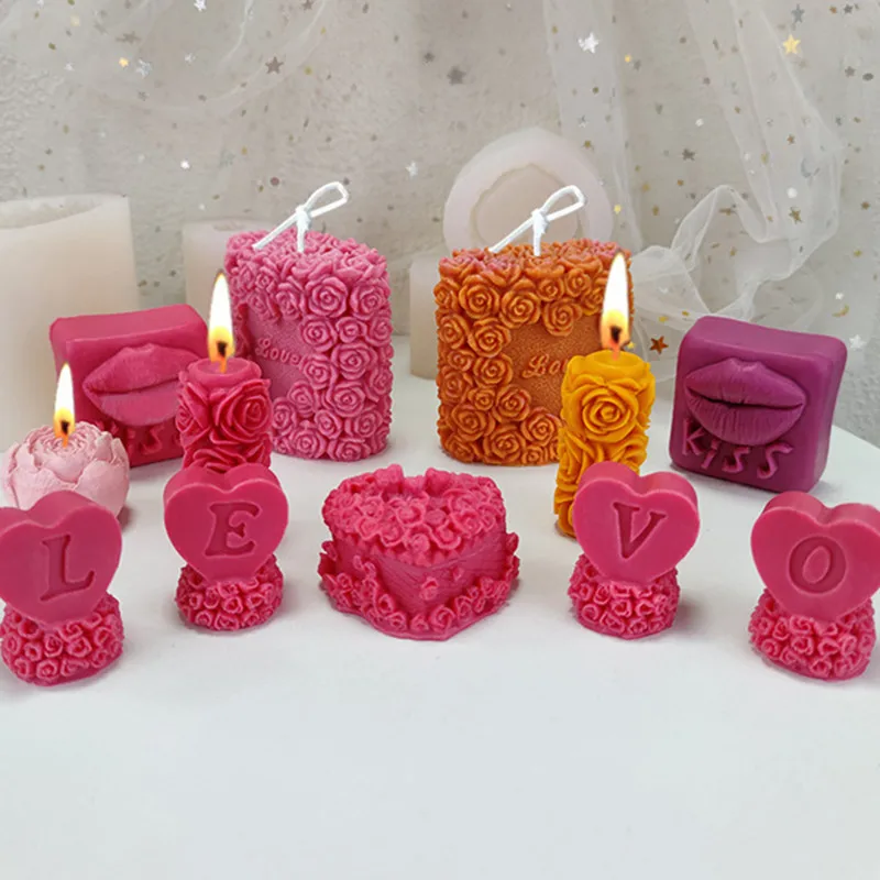 Love Heart Red Lips Rose Style Candle Silicone Mold DIY Aromatherapy Candle Fondant Chocolate for Valentine's Day Couple Gift
Love Heart Red Lips Rose Style Candle Silicone Mold DIY Aromatherapy Candle Fondant Chocolate for Valentine's Day Couple Gift
