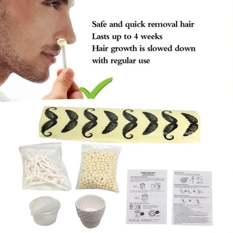 Nose Hair Removal Men's Wax Kit Hair Removal Cosmetic Painless Cup Moustache Kit Beans Measuring Stencils Wax L6P7
Nose Hair Removal Men's Wax Kit Hair Removal Cosmetic Painless Cup Moustache Kit Beans Measuring Stencils Wax L6P7