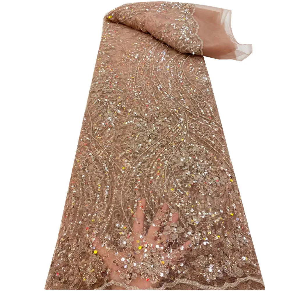 Luxury African Lace Fabric Heavy Sequin Embroidery French Tulle Mesh Lace 2021 Handmade Beads Net For Wedding Dress r66-535
Luxury African Lace Fabric Heavy Sequin Embroidery French Tulle Mesh Lace 2021 Handmade Beads Net For Wedding Dress r66-535