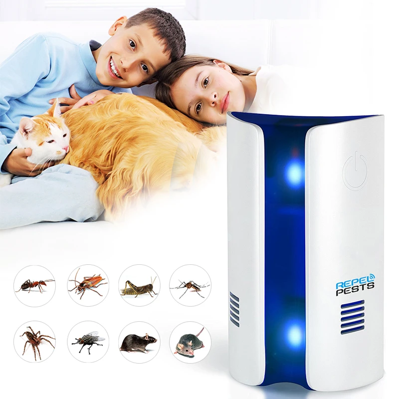 

UK/EU/US Ultrasonic Pest Reject Rat Mice Repeller Anti Mosquito Insect Killer Electronics Repellents Home Mosquito Killer Lamp