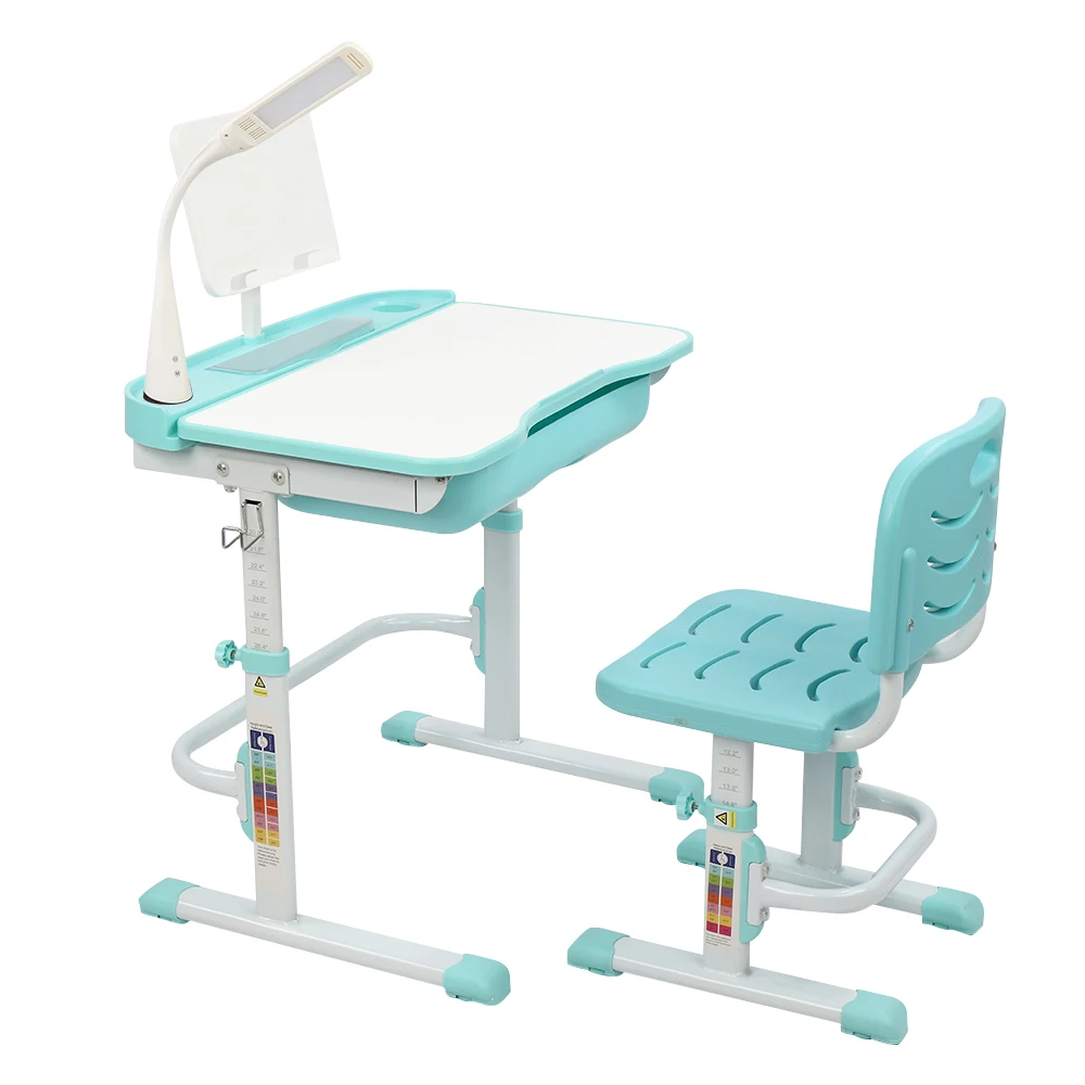 70CM Kid Study Desk Can Tiltable Liftable Children Learning Table And Chair 2 Colors with Reading Stand USB Interface Desk Lamp
70CM Kid Study Desk Can Tiltable Liftable Children Learning Table And Chair 2 Colors with Reading Stand USB Interface Desk Lamp