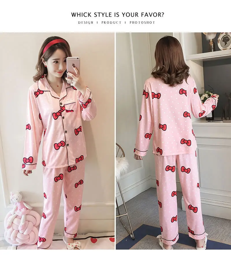 Cute Pajamas for Women Cotton Pink Sleepwear Set Bow Print Home Clothes for Women Spring Pyjamas Women Pijamas Women Pjs Set
Cute Pajamas for Women Cotton Pink Sleepwear Set Bow Print Home Clothes for Women Spring Pyjamas Women Pijamas Women Pjs Set