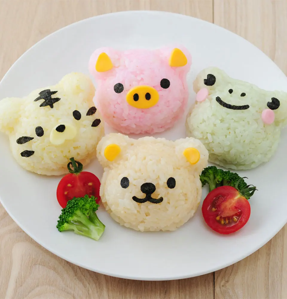 3pcs/set Cartoon Sushi Rice Balls Mold Bears Pig tiger Frog Elephants Sushi Maker Lunch Kitchen Accessories Baking Tools
3pcs/set Cartoon Sushi Rice Balls Mold Bears Pig tiger Frog Elephants Sushi Maker Lunch Kitchen Accessories Baking Tools