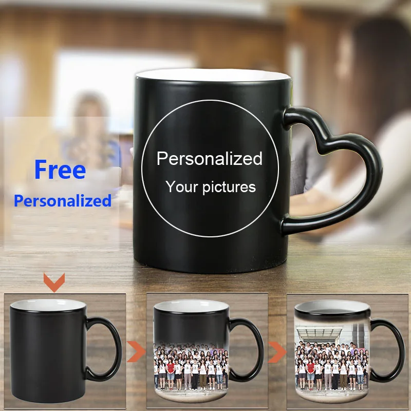 DIY Personalized Magic Mug Heat Sensitive Ceramic Mugs Color Changing Coffee Mugs Milk Cup Gift Print Pictures H1228
DIY Personalized Magic Mug Heat Sensitive Ceramic Mugs Color Changing Coffee Mugs Milk Cup Gift Print Pictures H1228