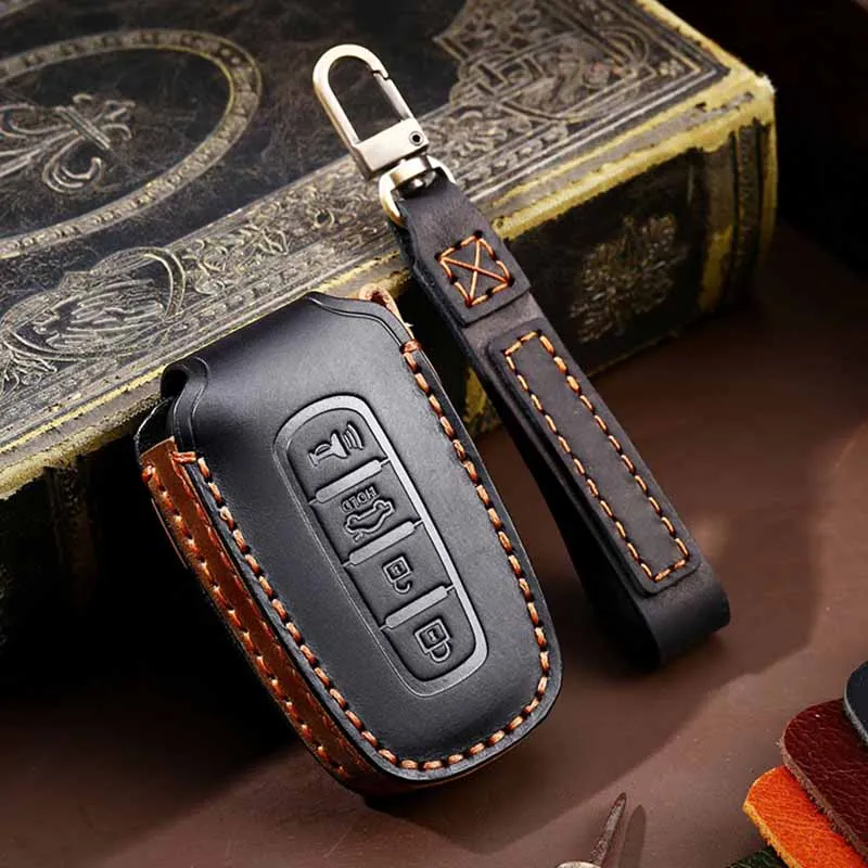 New First Layer Cowhide Car Key Cover Suitable For Kia K5 Sportage R Sorento Car Key Protection Cover Car Key Chain Auto Parts
New First Layer Cowhide Car Key Cover Suitable For Kia K5 Sportage R Sorento Car Key Protection Cover Car Key Chain Auto Parts