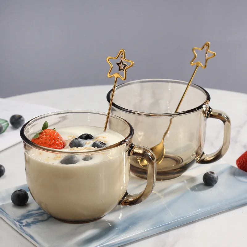 Brown glass cup oatmeal breakfast cup for household use with lid spoon female ins water cup large capacity coffee milk cup
Brown glass cup oatmeal breakfast cup for household use with lid spoon female ins water cup large capacity coffee milk cup
