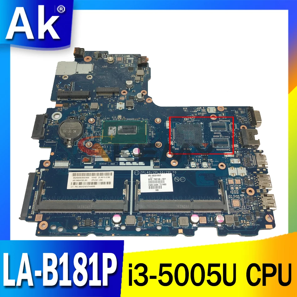Akemy 799550-601 799550-501 799550-001 For HP Probook 450 G2 laptop mothebroard ZPL40 ZPL50 ZPL70 LA-B181P SR27G i3-5005U cpu
Akemy 799550-601 799550-501 799550-001 For HP Probook 450 G2 laptop mothebroard ZPL40 ZPL50 ZPL70 LA-B181P SR27G i3-5005U cpu