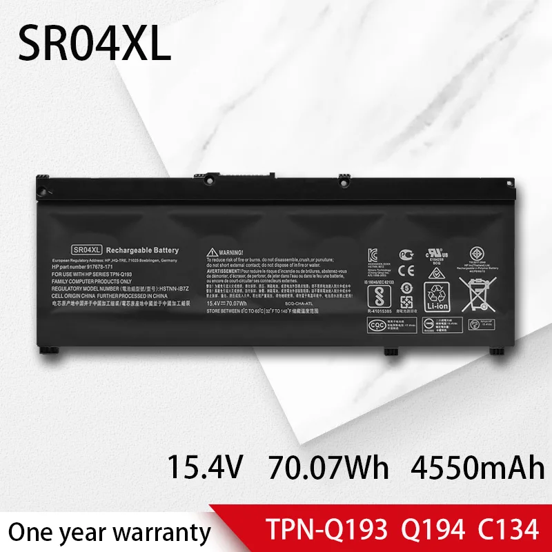SR04XL Laptop Battery for HP OMEN 15-CE 15-CB 15-CE015DX CB014ur TPN-Q193 TPN-Q194 TPN-C133 C134 C142 C144 HSTNN-DB7W 917724-855 
SR04XL Laptop Battery for HP OMEN 15-CE 15-CB 15-CE015DX CB014ur TPN-Q193 TPN-Q194 TPN-C133 C134 C142 C144 HSTNN-DB7W 917724-855