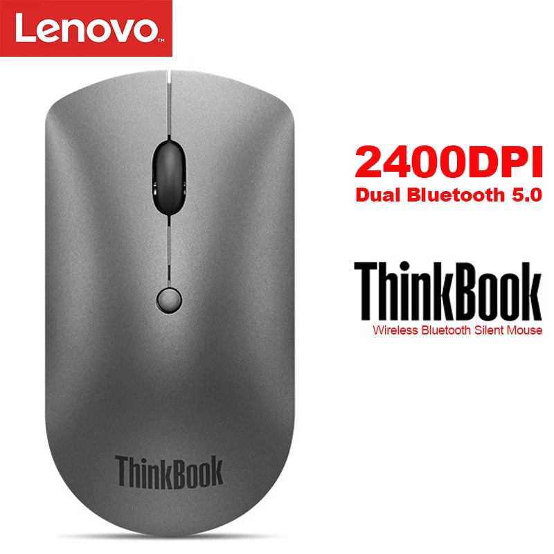 Lenovo ThinkBook Bluetooth беспроводная мышь с 800/1600/2400 точек/дюйм Dual 5 0 Тихая Кнопка мыши для