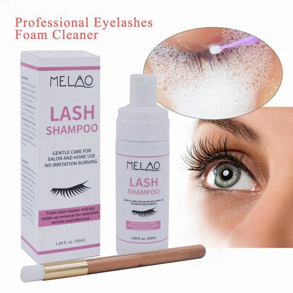 50ml Eyelash Cleaner Shampoo Eyelash Extension Glue Herbal Scent Foaming Cleanser for Extensions Natural Lashes Cleaning Brush
50ml Eyelash Cleaner Shampoo Eyelash Extension Glue Herbal Scent Foaming Cleanser for Extensions Natural Lashes Cleaning Brush