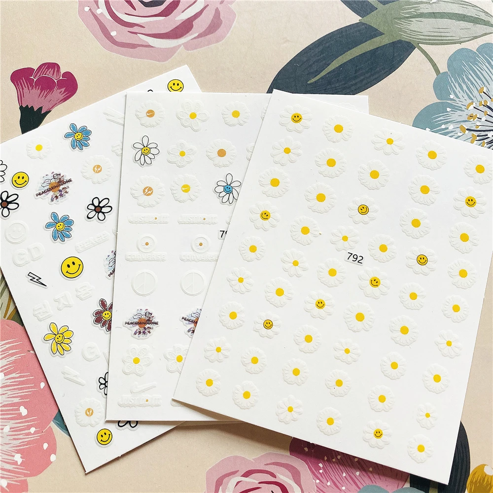 792-793-794 Daisy spring chrysanthemum marran flower 3D Back glue Nail decal Nail sticker Nail decoration Nail art Nail ornament
792-793-794 Daisy spring chrysanthemum marran flower 3D Back glue Nail decal Nail sticker Nail decoration Nail art Nail ornament