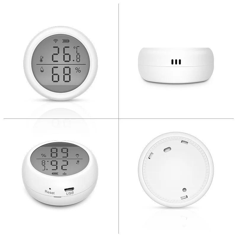 Temperature Humidity Detector Beep Alert Alexa Google Home Assistant Tuya Wireless WiFi Alarm Sensor with LCD Screen Display
Temperature Humidity Detector Beep Alert Alexa Google Home Assistant Tuya Wireless WiFi Alarm Sensor with LCD Screen Display