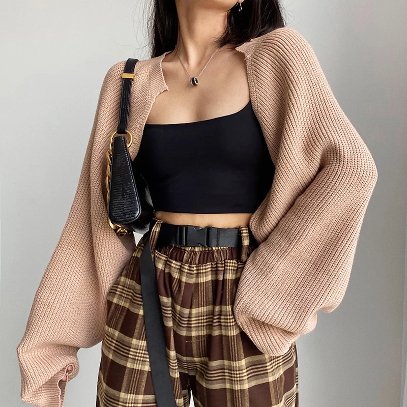 2022 Spring Autumn New Women's Sweater Coat Lazy Wind Ultra Short High Waist Tops Female Loose Knitted Cardigan Woolen Shawl
2022 Spring Autumn New Women's Sweater Coat Lazy Wind Ultra Short High Waist Tops Female Loose Knitted Cardigan Woolen Shawl