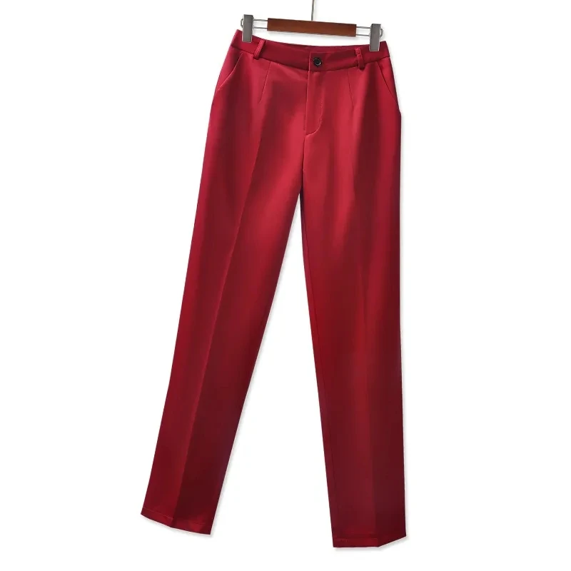 2021 Women Pant Traf Casual High Waist Chic Office Ladies Female Elegant Burgundy color yellowkhaki Straight Suit Pants Trousers
2021 Women Pant Traf Casual High Waist Chic Office Ladies Female Elegant Burgundy color yellowkhaki Straight Suit Pants Trousers