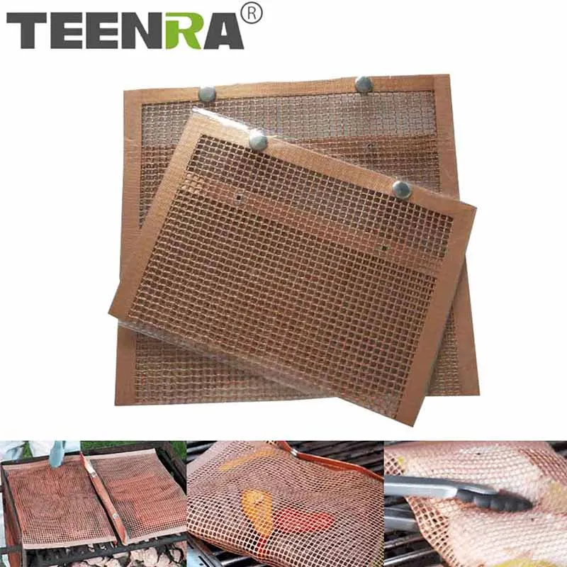 TEENRA Mesh Grilling Bag Non-stick Barbecue Mesh Bag Mat Baking Sheet Meshes Reusable Outdoor Picnic Barbecue Cooking Tools
TEENRA Mesh Grilling Bag Non-stick Barbecue Mesh Bag Mat Baking Sheet Meshes Reusable Outdoor Picnic Barbecue Cooking Tools