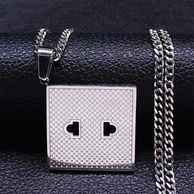 Fashion Hip Hop Stainless Steel Plug Chain Necklaces Women Silver Color Necklaces Jewelry collares de acero inoxida NXH335S06
Fashion Hip Hop Stainless Steel Plug Chain Necklaces Women Silver Color Necklaces Jewelry collares de acero inoxida NXH335S06