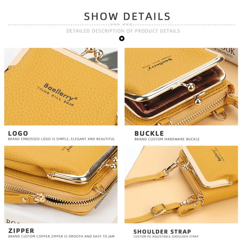 Women Phone Crossbody Bag PU Leather Shoulder Messenger Bag Large Capacity Travel Portable Coin Purse Card Pouch
Women Phone Crossbody Bag PU Leather Shoulder Messenger Bag Large Capacity Travel Portable Coin Purse Card Pouch