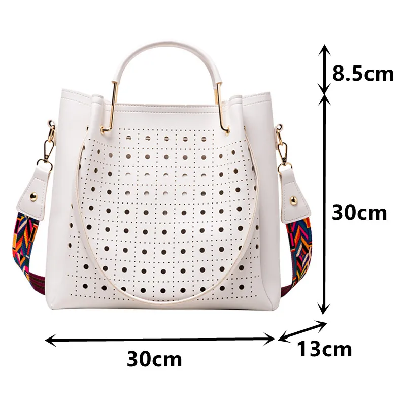 Hollow Out Tote Handbags for Women Big Leather Top Handle Composite Bag Large Wide Shoulder Strap Female Crossbody Shopper Bags
Hollow Out Tote Handbags for Women Big Leather Top Handle Composite Bag Large Wide Shoulder Strap Female Crossbody Shopper Bags