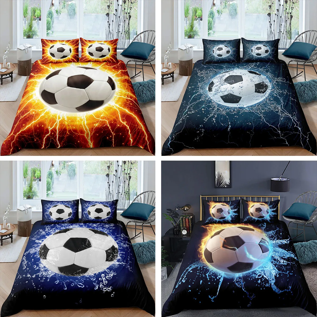 Men Fashion Sports Basketball and Football Pattern Bedding Sets 3D Duvet Cover+Pillowcase Single Twin Queen King Bed Set 4 Style
Men Fashion Sports Basketball and Football Pattern Bedding Sets 3D Duvet Cover+Pillowcase Single Twin Queen King Bed Set 4 Style