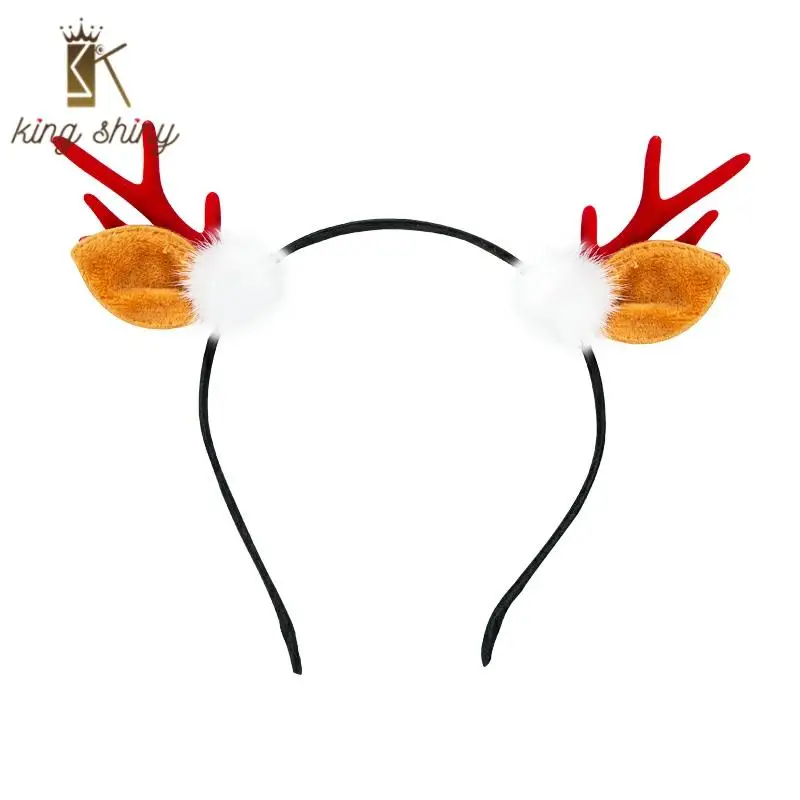 Lovely Santa Elk Antlers Deer Horn Headband for Girl Elegant Deer Ear Hairball Xmas Decoration Hairband Christmas Party Headwear
Lovely Santa Elk Antlers Deer Horn Headband for Girl Elegant Deer Ear Hairball Xmas Decoration Hairband Christmas Party Headwear