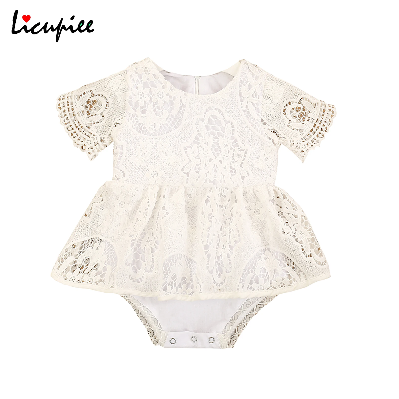 Комбинезон с коротким рукавом для девочек 0-24 месяцев, летнее однотонное боди-пачка с цветочным кружевом и круглым вырезом 
Комбинезон с коротким рукавом для девочек 0-24 месяцев, летнее однотонное боди-пачка с цветочным кружевом и круглым вырезом