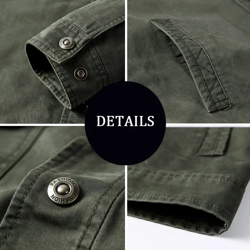 Spring Autumn Jacket Men Casual Turn Down Collar Coat Male Plus Size M-4XL Men Clothing Military Jacket Dad Jacket Dropshipping
Spring Autumn Jacket Men Casual Turn Down Collar Coat Male Plus Size M-4XL Men Clothing Military Jacket Dad Jacket Dropshipping