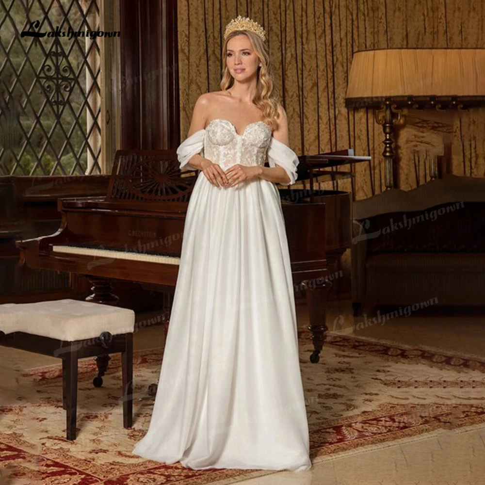 Boho A Line Wedding Dresses Off Shoulder White/Ivory Tulle Appliques Beach Bridal Gowns Womens Formal vestido de novia 2022
Boho A Line Wedding Dresses Off Shoulder White/Ivory Tulle Appliques Beach Bridal Gowns Womens Formal vestido de novia 2022