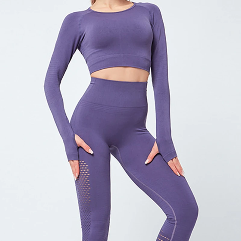 Women SportWear Fitness Yoga Set Seamless Leggings Workout Clothing Long Sleeve Crop Top Gym Suit Tight High Wiast Pants Running
Women SportWear Fitness Yoga Set Seamless Leggings Workout Clothing Long Sleeve Crop Top Gym Suit Tight High Wiast Pants Running