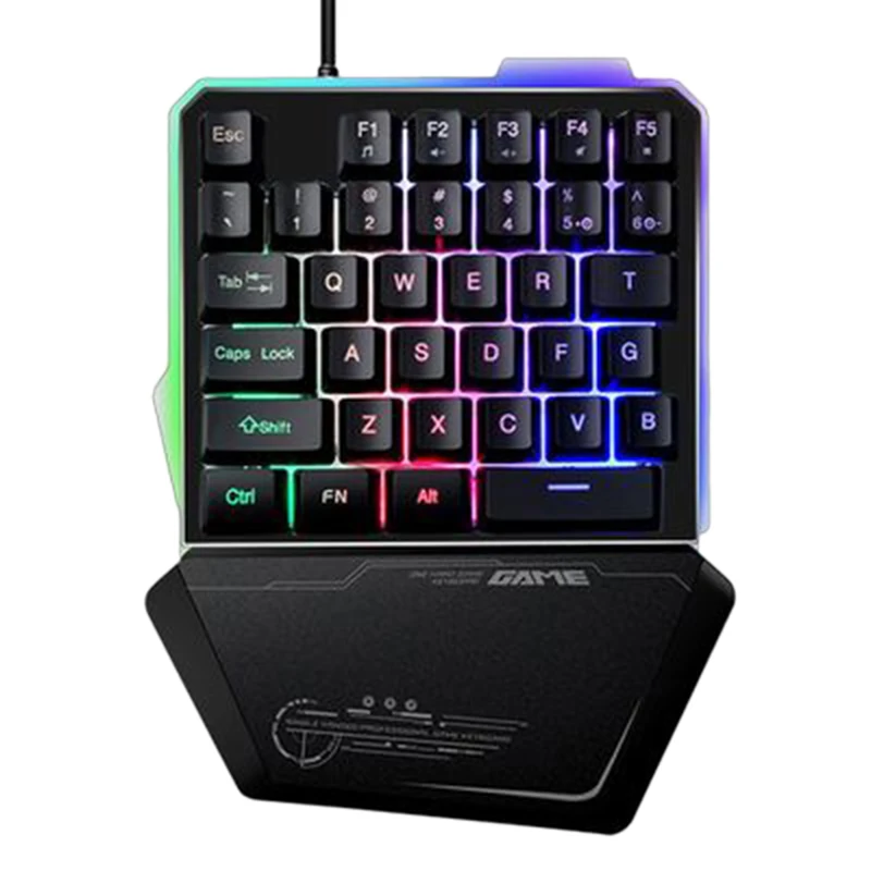 G40 с помощью одной руки RGB Механическая игровая клавиатура Большие размеры 35-ключ