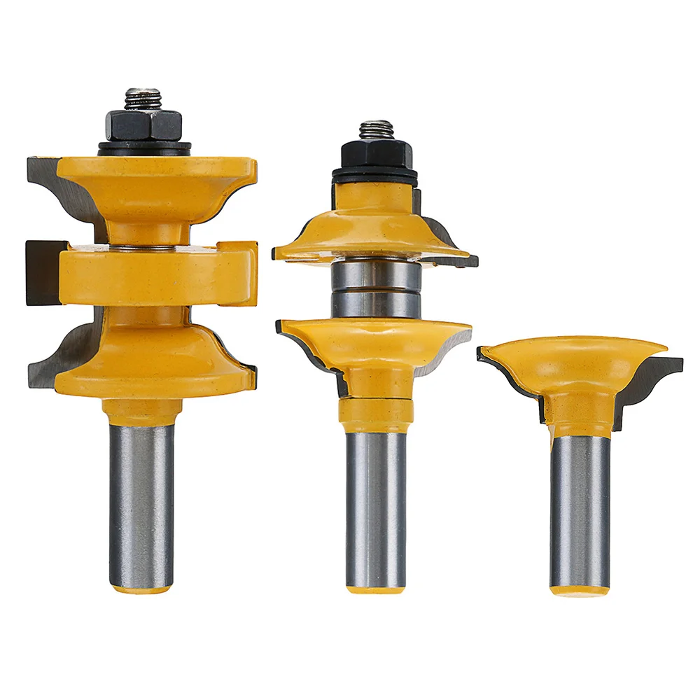Drillpro 3Pcs 1/2 Inch Shank Entry Interior Tenon Door Router Bit Set Ogee Matched R&S Router Bits for Carving Woodworking
Drillpro 3Pcs 1/2 Inch Shank Entry Interior Tenon Door Router Bit Set Ogee Matched R&S Router Bits for Carving Woodworking