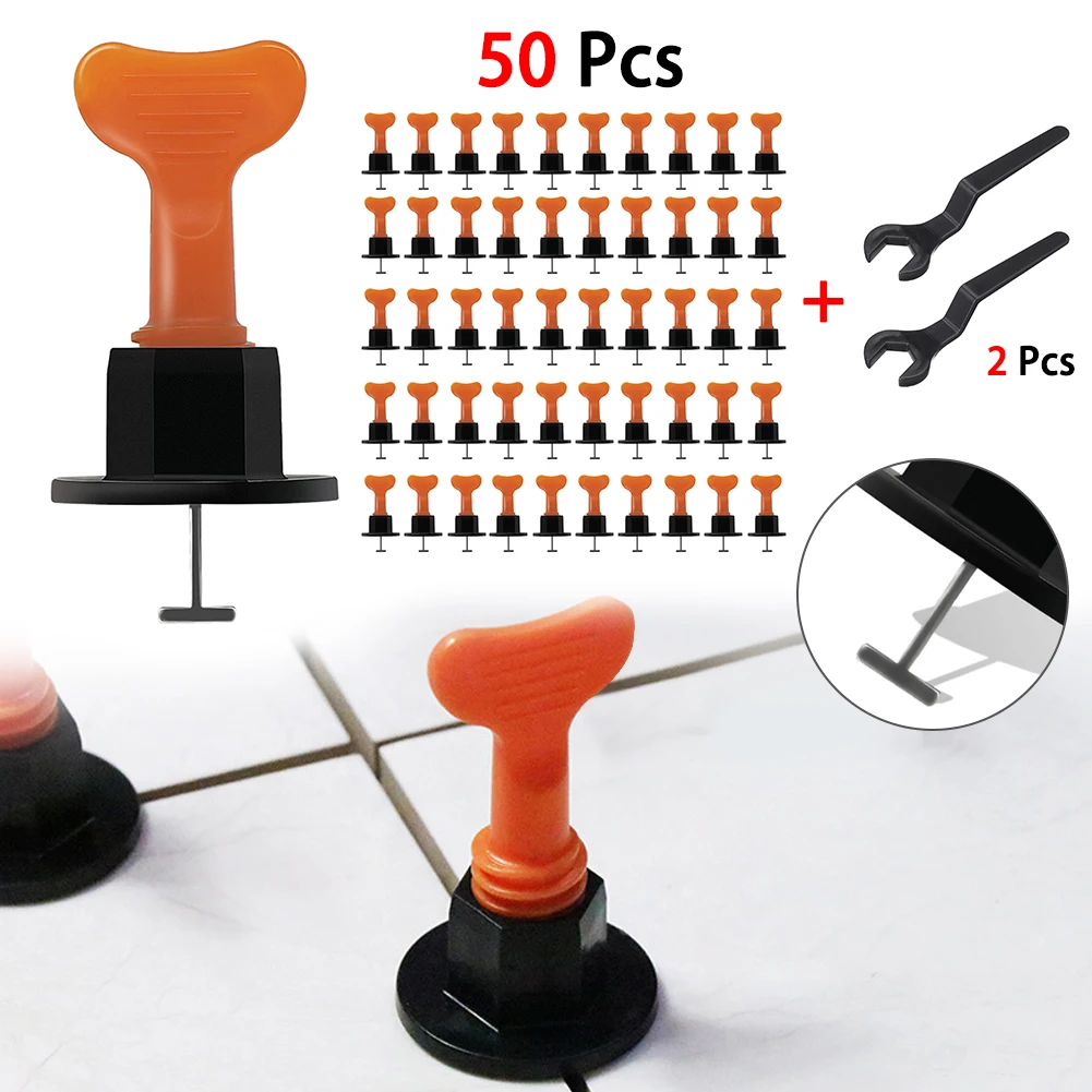 Alignment Tile Leveling Wedges System Kit 50Pcs Tile Spacers System Flat Ceramic Leveler Floor Wall Construction Tools Locator
Alignment Tile Leveling Wedges System Kit 50Pcs Tile Spacers System Flat Ceramic Leveler Floor Wall Construction Tools Locator