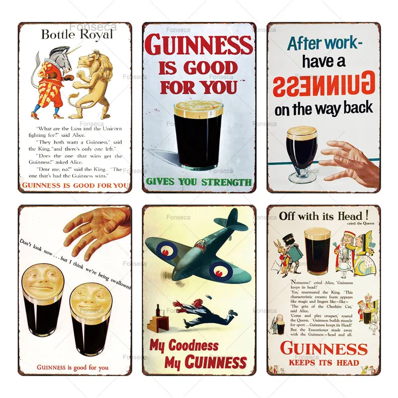 Guinness strength Time Metal Tin Sign Vintage Sane lunch party My goodnessPlaques Kitchen Home Decor Cuadros Retro Cafe Pub Art
Guinness strength Time Metal Tin Sign Vintage Sane lunch party My goodnessPlaques Kitchen Home Decor Cuadros Retro Cafe Pub Art