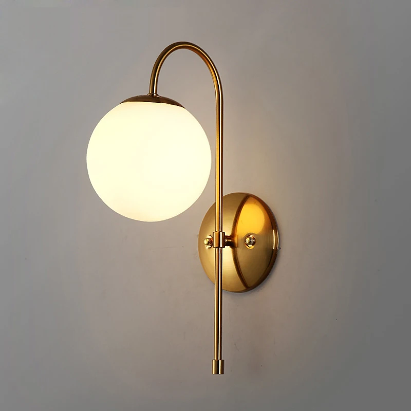 Nordic Glass Ball Wall Lamp With Gold Copper Base Luminaire Applique Wall Light Fixture luminaire applique bathroom light
Nordic Glass Ball Wall Lamp With Gold Copper Base Luminaire Applique Wall Light Fixture luminaire applique bathroom light