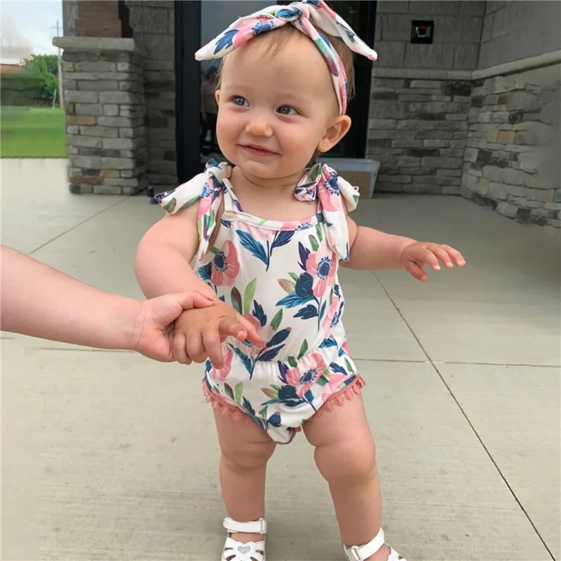 0-18Month 2Pcs Baby Girls Cotton Clothing Set,Sleeveless Tie Up Flower Print Summer Romper with Pompoms+Headband For Baby Girls
0-18Month 2Pcs Baby Girls Cotton Clothing Set,Sleeveless Tie Up Flower Print Summer Romper with Pompoms+Headband For Baby Girls