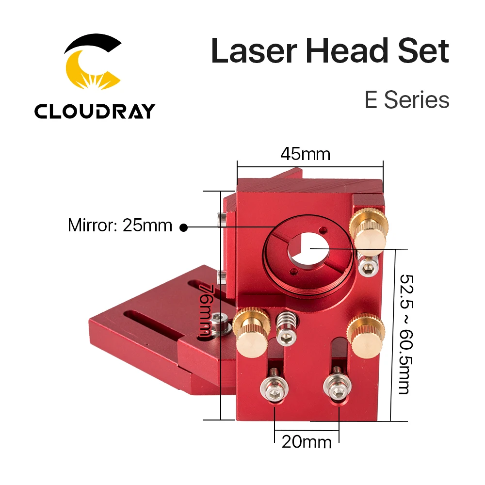 Cloudray E Series Red CO2 Laser Head Set with Dia 20mm Focus Lens Dia 25mm Mirror for Engraver Cutting Machine Parts
Cloudray E Series Red CO2 Laser Head Set with Dia 20mm Focus Lens Dia 25mm Mirror for Engraver Cutting Machine Parts