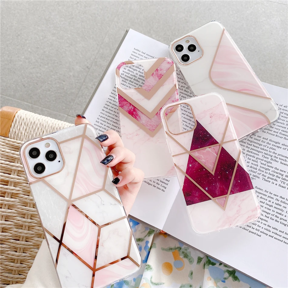 Pink Electroplated Geometric Marble Phone Case For iPhone 13 12 11 Pro Max 8 7 Plus XR XS MAX SE2020 Hard Thin IMD Back Cover
Pink Electroplated Geometric Marble Phone Case For iPhone 13 12 11 Pro Max 8 7 Plus XR XS MAX SE2020 Hard Thin IMD Back Cover