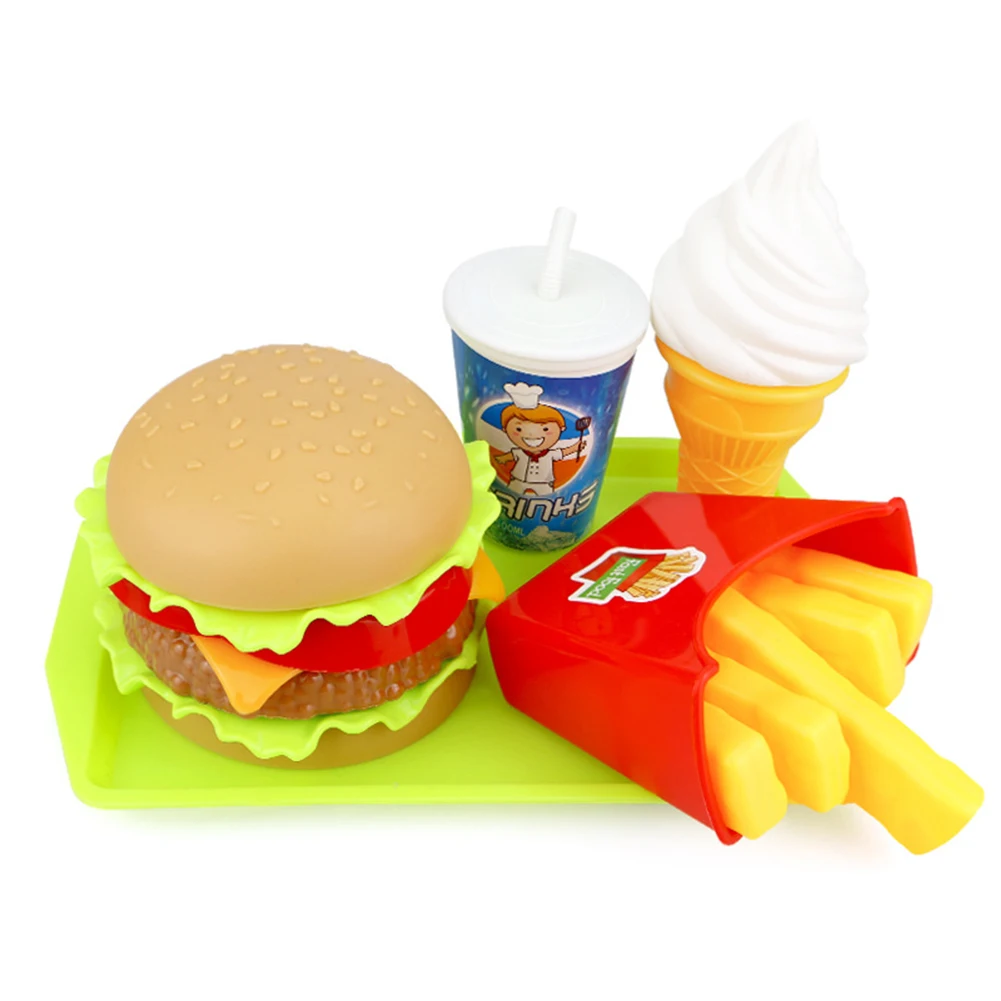 Kids Simulation Hamburger Toy Realistic Fast Food Hamburger French Fries Kitchen Model Kids Pretend Play Toy For Girl Kid 
Kids Simulation Hamburger Toy Realistic Fast Food Hamburger French Fries Kitchen Model Kids Pretend Play Toy For Girl Kid