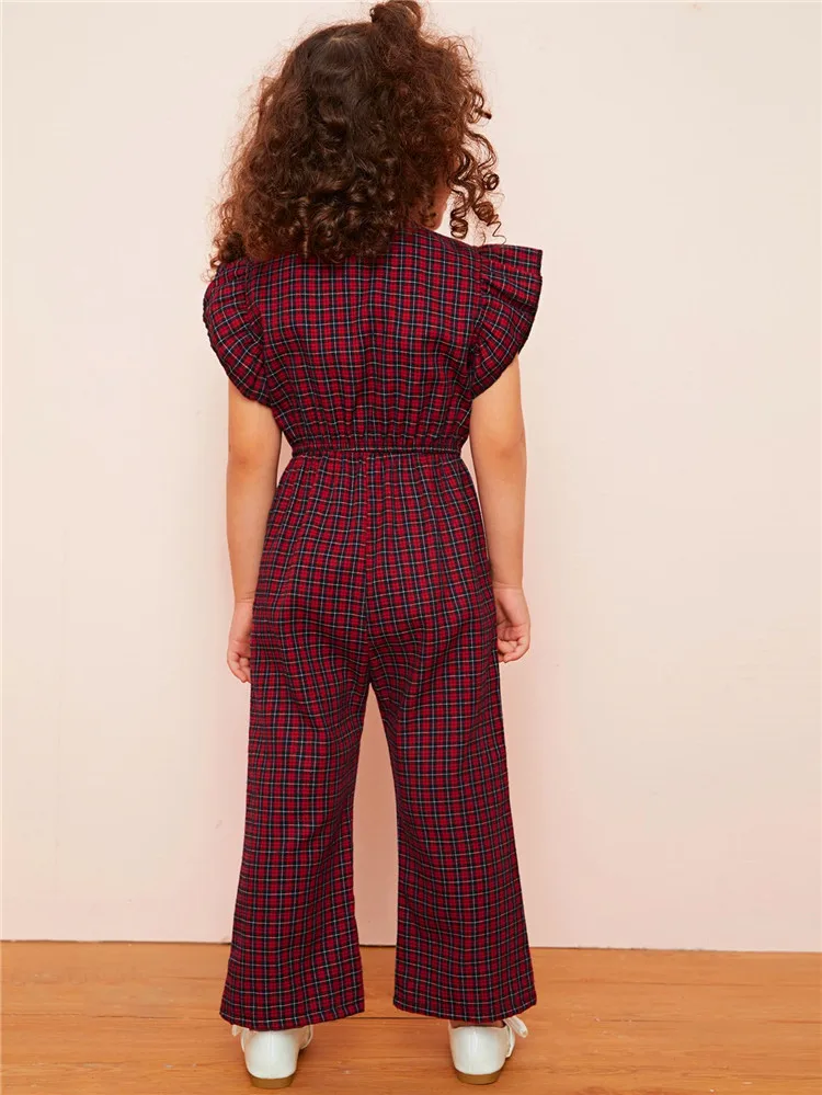 Kids Girls Fashion Fly Sleeve Plaid Jumpsuit Cotton Stylish Jumpsuit For Children Kids Girls Sweet And Pleasant Soft /Breathable
Kids Girls Fashion Fly Sleeve Plaid Jumpsuit Cotton Stylish Jumpsuit For Children Kids Girls Sweet And Pleasant Soft /Breathable