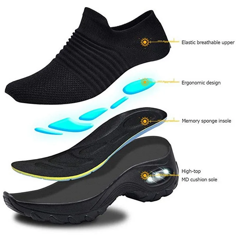 2021 Spring Women Breathable Shoes Woman Flat Slip on Platform Tenis for Women Mesh Sock Sneakers Shoes zapatillas aire mujer
2021 Spring Women Breathable Shoes Woman Flat Slip on Platform Tenis for Women Mesh Sock Sneakers Shoes zapatillas aire mujer
