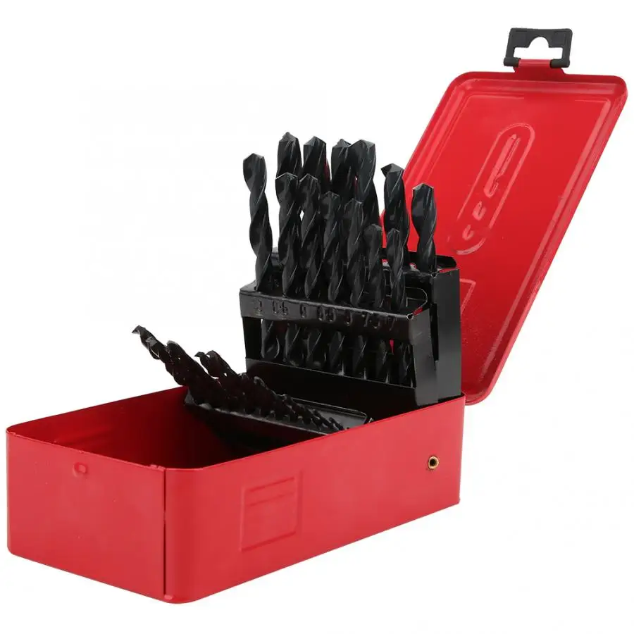 25pcs Twisted Drill Bits 1-13mm High-Speed Steel Straight Shank Drill Bit With Iron Case For Wood Metal Working
25pcs Twisted Drill Bits 1-13mm High-Speed Steel Straight Shank Drill Bit With Iron Case For Wood Metal Working