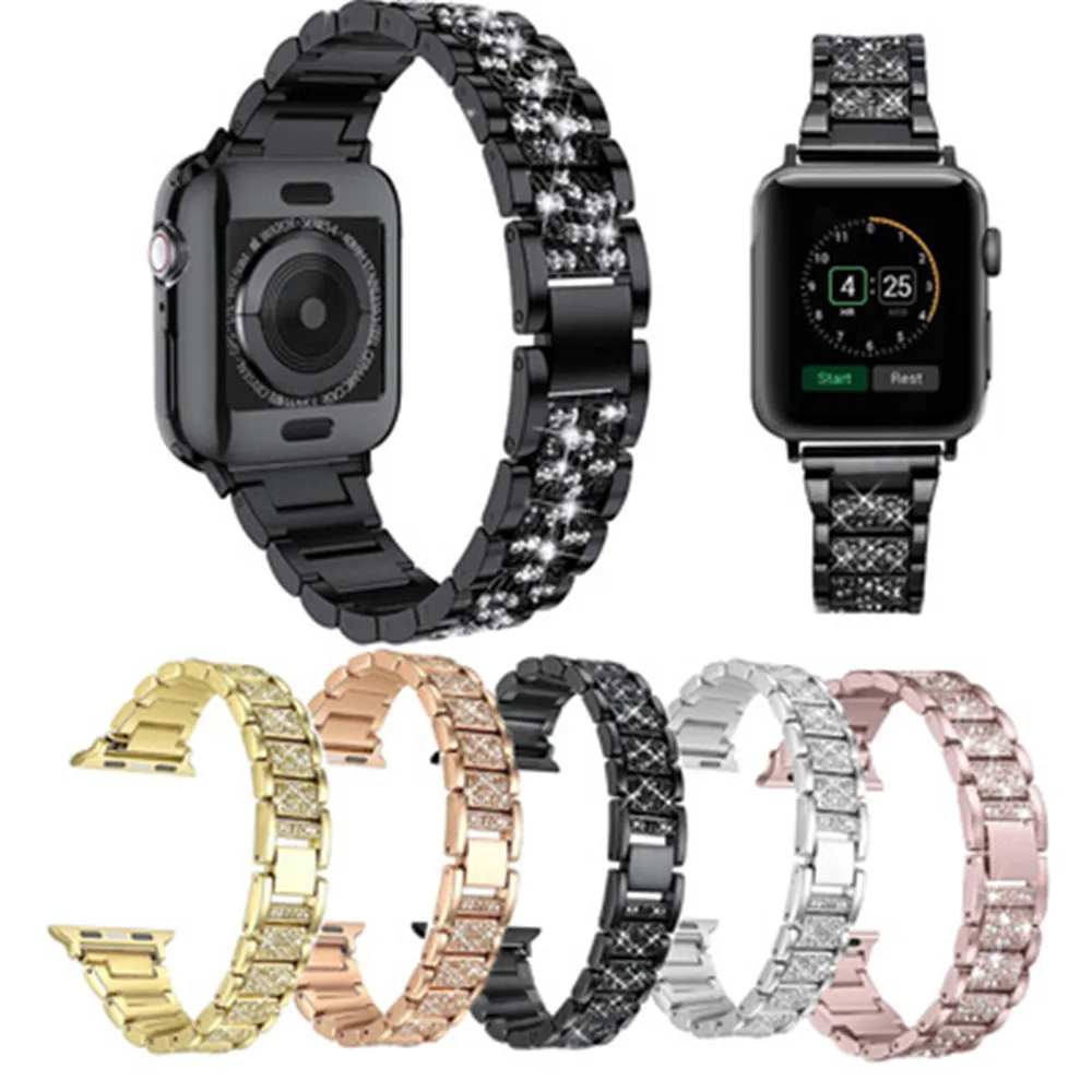 for Apple Watch Band 38mm 40mm 42mm 44mm Diamond Rhinestone Replacement Metal Strap for iWatch Series SE/6/ 5/4/3/2/1
for Apple Watch Band 38mm 40mm 42mm 44mm Diamond Rhinestone Replacement Metal Strap for iWatch Series SE/6/ 5/4/3/2/1