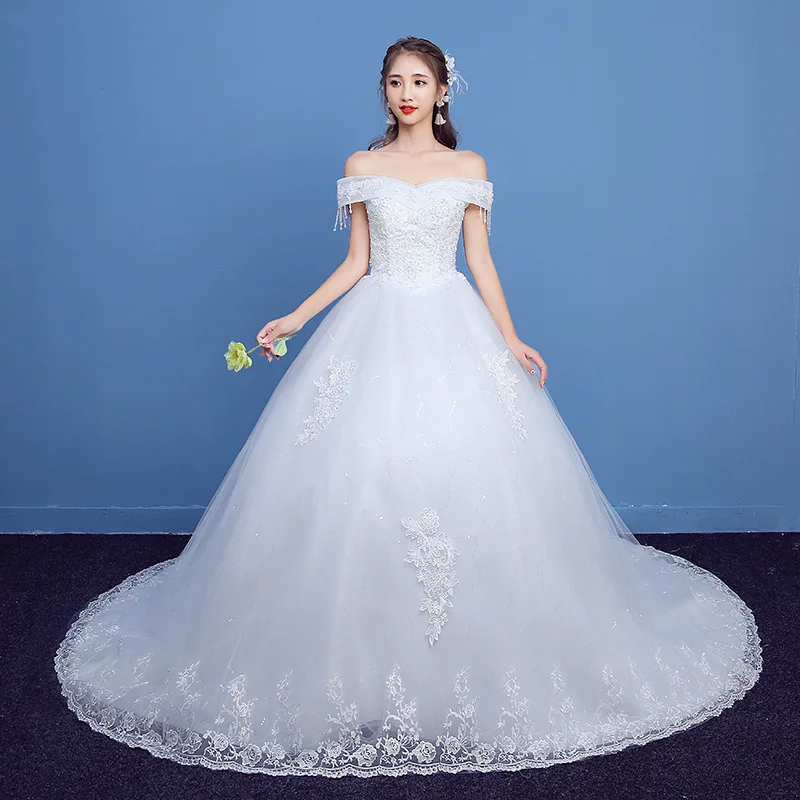 White Boat Neck Elegant Wedding Dress Empire Short Sleeves Embroidery Floor-Length New Plus Size Wedding Gowns For Women G195
White Boat Neck Elegant Wedding Dress Empire Short Sleeves Embroidery Floor-Length New Plus Size Wedding Gowns For Women G195